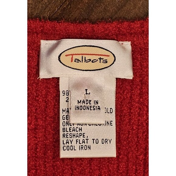 Talbots Red V-Neck Sweater - Picture 6 of 7
